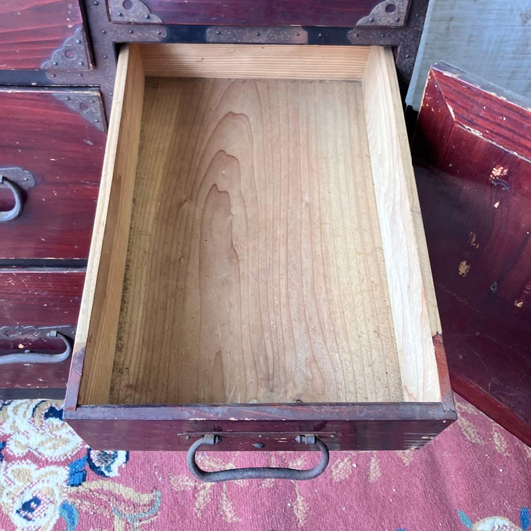 昭和レトロ 古家具 仙台箪笥 4段9杯 引き出し箪笥 和箪笥 アンティーク