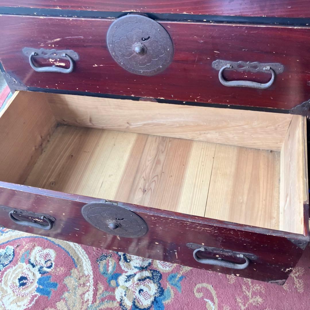 昭和レトロ 古家具 仙台箪笥 4段9杯 引き出し箪笥 和箪笥 アンティーク