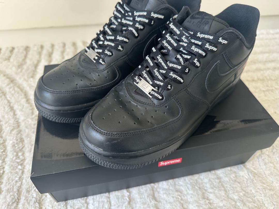 靴 Supreme Nike Air Force 1 Low Black 26.5
