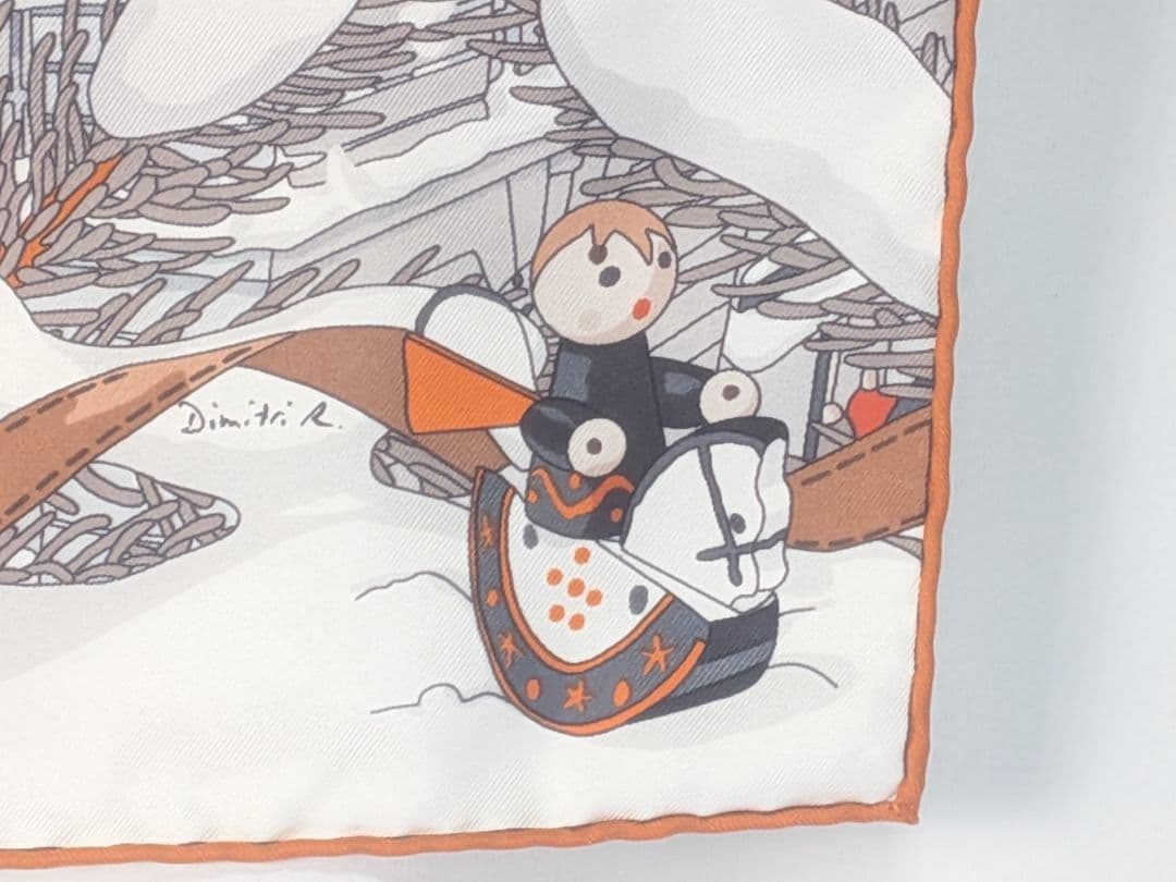 M368 HERMES　エルメス　カレ45 24番地のクリスマス　美品　正規品