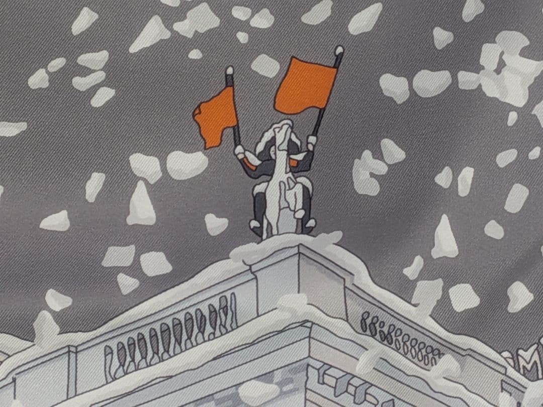 M368 HERMES　エルメス　カレ45 24番地のクリスマス　美品　正規品