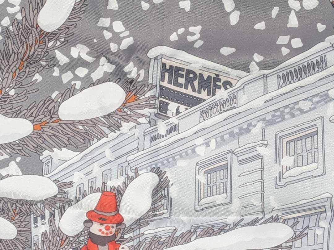 M368 HERMES　エルメス　カレ45 24番地のクリスマス　美品　正規品