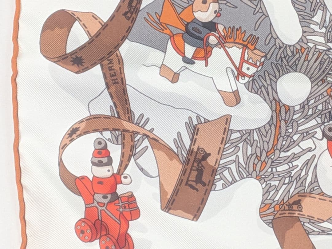 M368 HERMES　エルメス　カレ45 24番地のクリスマス　美品　正規品