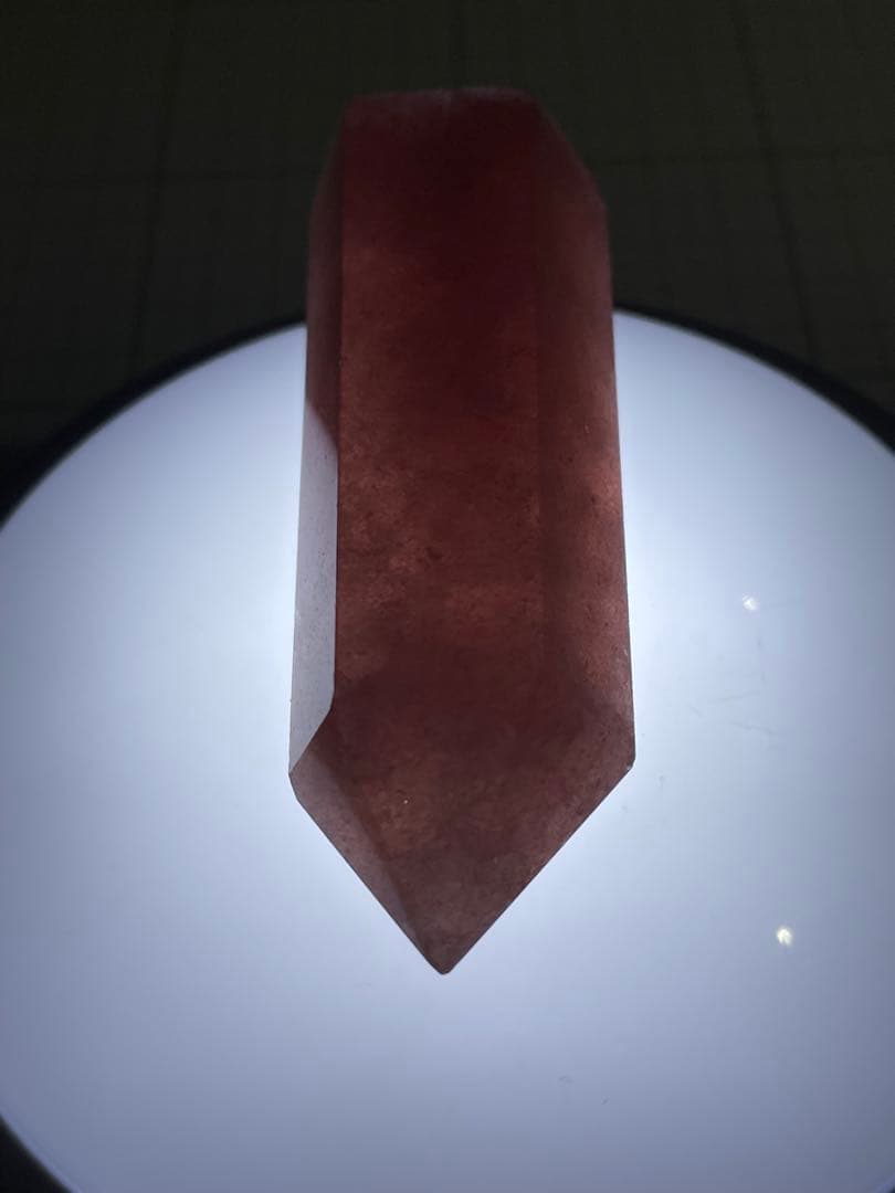 ①ピンクエピドート入り水晶(ポイント)