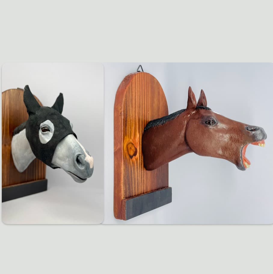 【競馬】壁掛けオブジェ３点　タスティエーラ &ハヤブサナンデクン《リクエスト品》