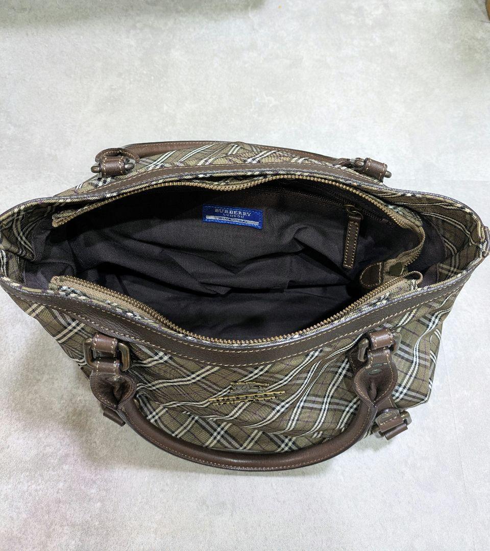 バーバリーブルーレーベル トートバッグ ノバチェック キャンバス