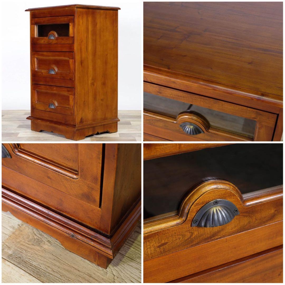 G 新品 アジアン チェスト サイドボード カントリー 収納 引き出し