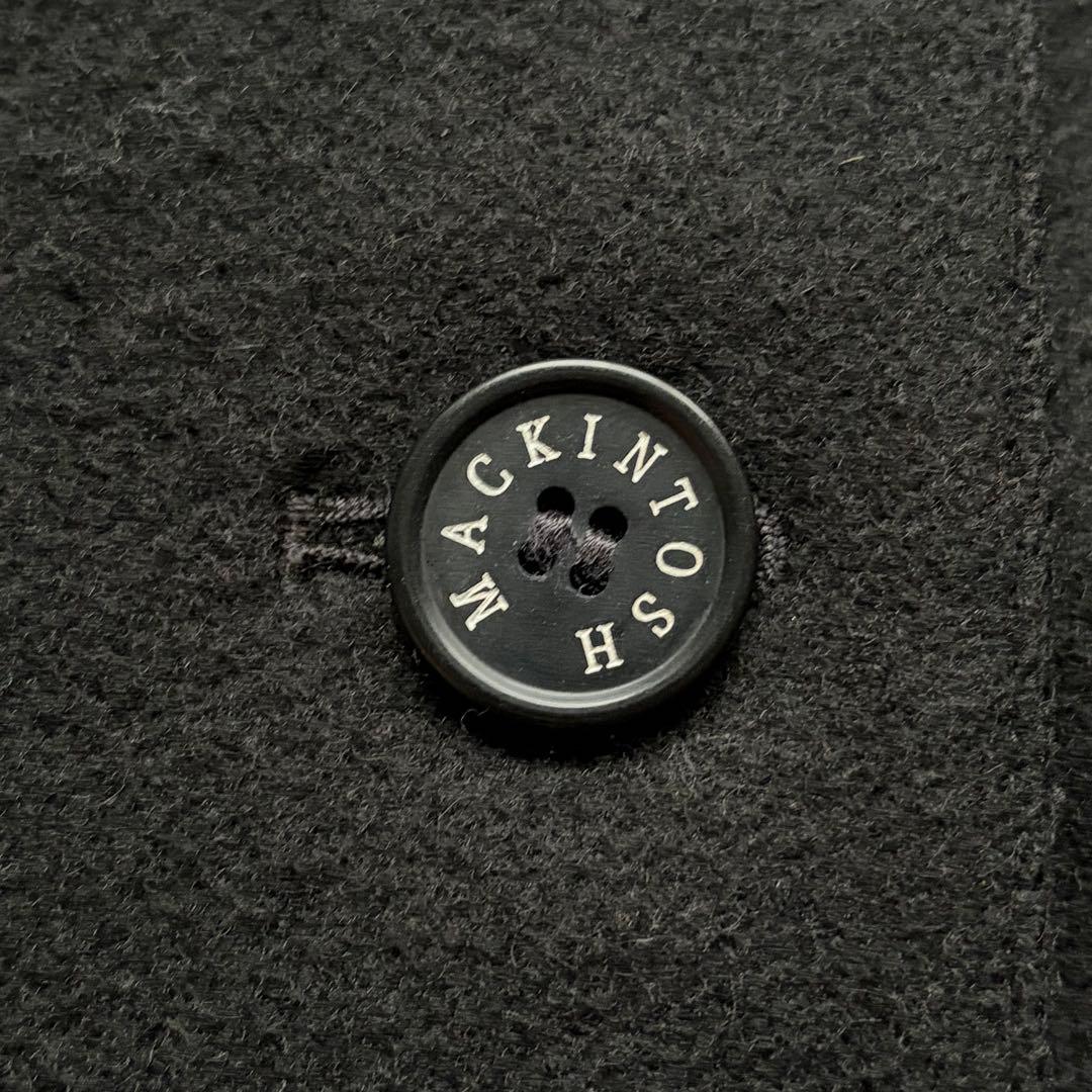 【美品】マッキントッシュ メルトンコート ロングコート ウール100% 黒 34