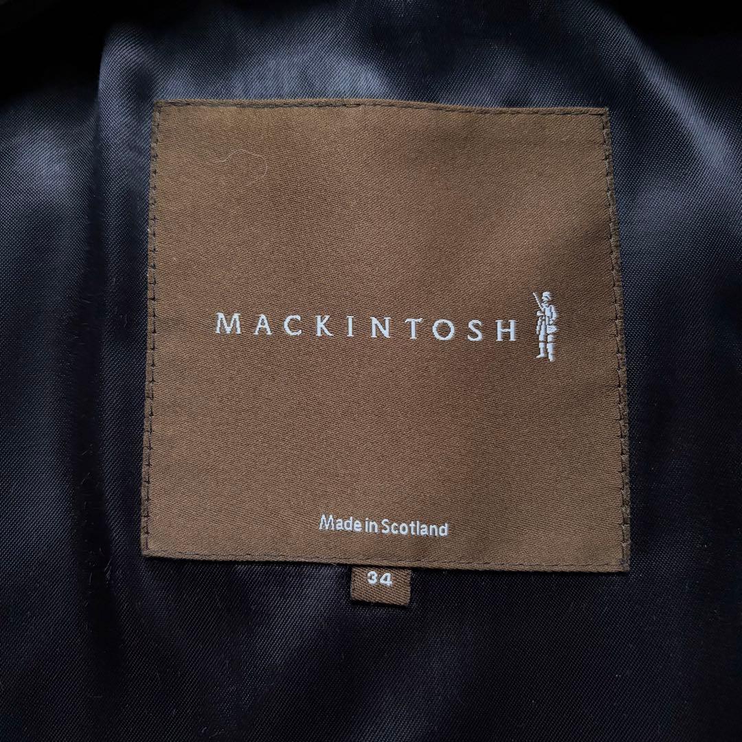 【美品】マッキントッシュ メルトンコート ロングコート ウール100% 黒 34