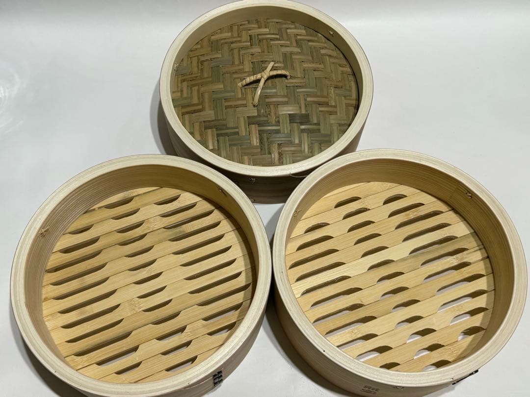 ２セット限定出品・杉上蒸籠２４センチ・２段蒸し板セット