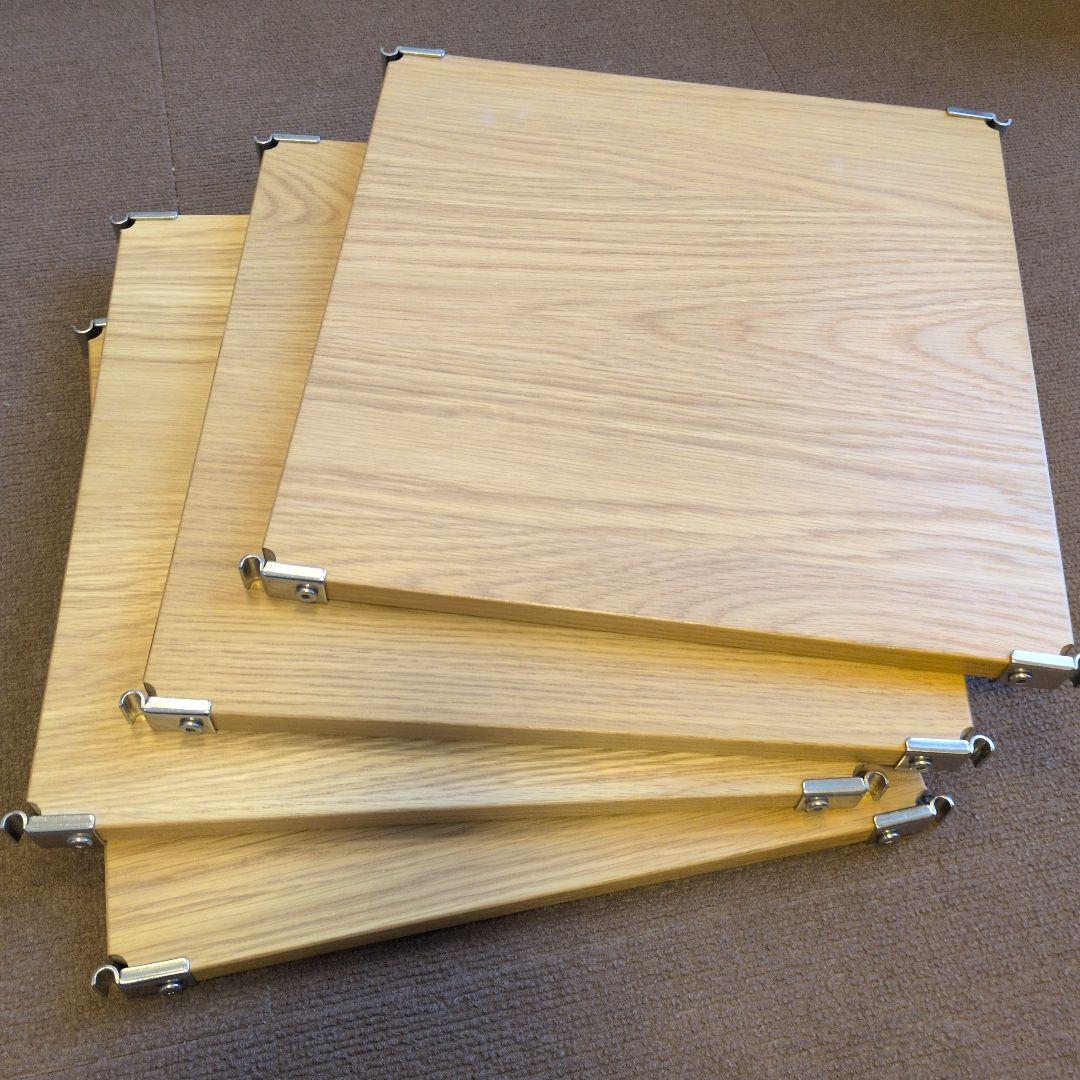 ステンレスユニットシェルフ・追加棚・オーク材