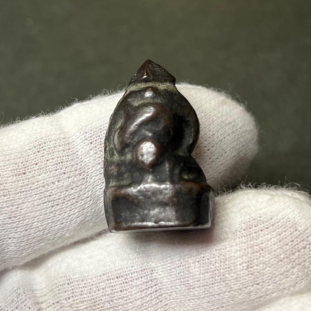 ◎古道具 庵々◎江戸時代 古銅製 恵比寿像 2.8cm 懐中仏◎豆仏 兜仏 仏像