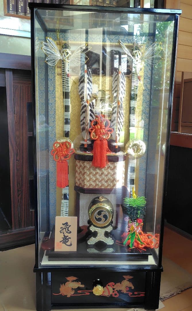 五月人形 飛竜 ガラスケース入り