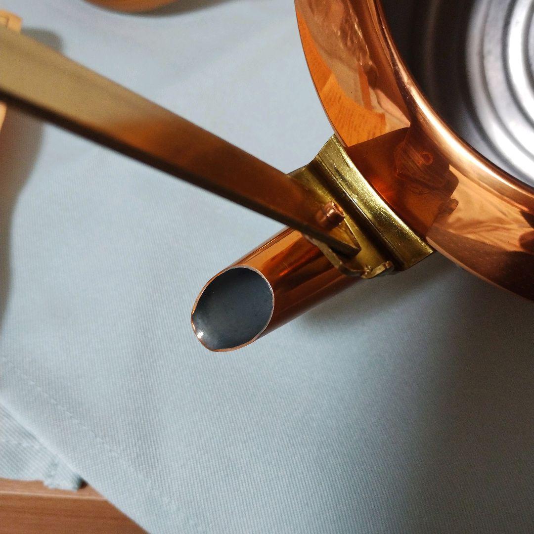 森井金属MORICO カナディアンケトル 銅製丸型やかん 木製ハンドル付き