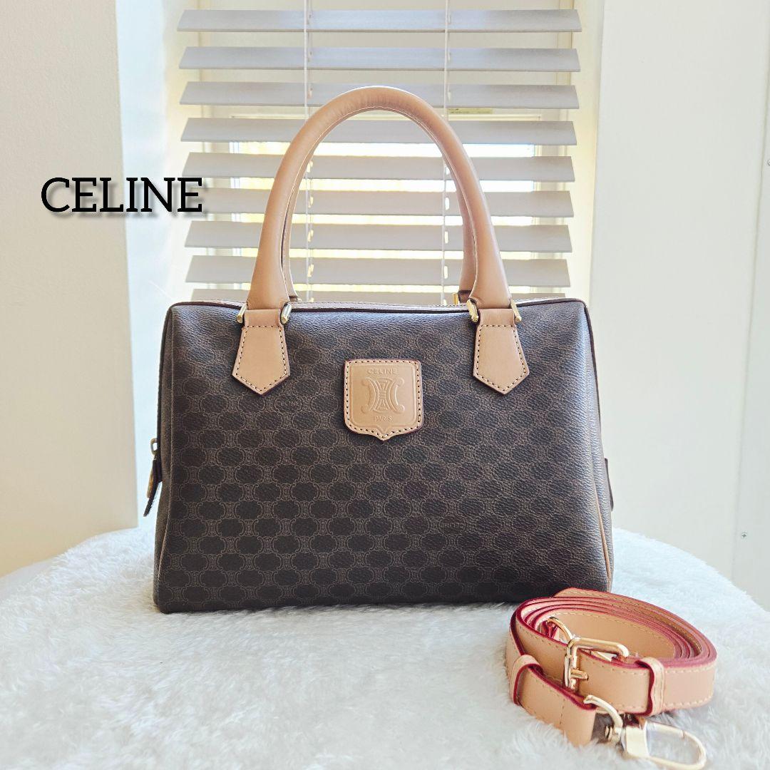 ⭐CELINE⭐ セリーヌ ミニボストンバッグ マカダム柄 トリオンフ