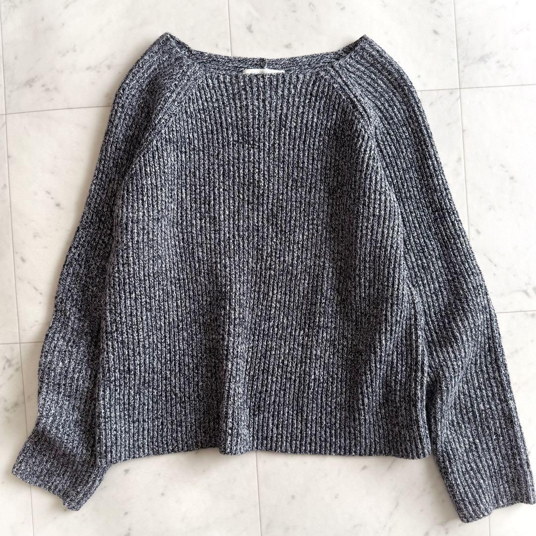 美品 ギャルリーヴィー コットンカシミヤウール ミックス ニットプルオーバー