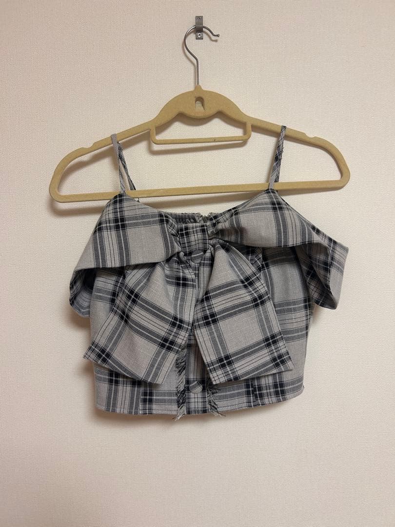 LIP SERVICE ツイードリボンオフショルトップス ミックス2