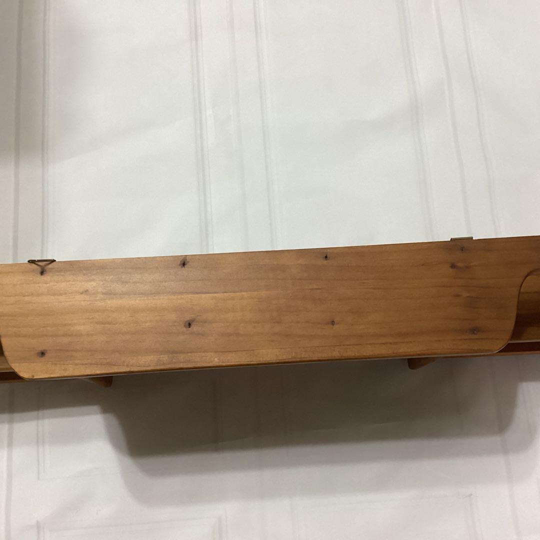 ウッド棚ラック　ウォールシェルフ　ウォールラック　ラックフック付　古屋加江子
