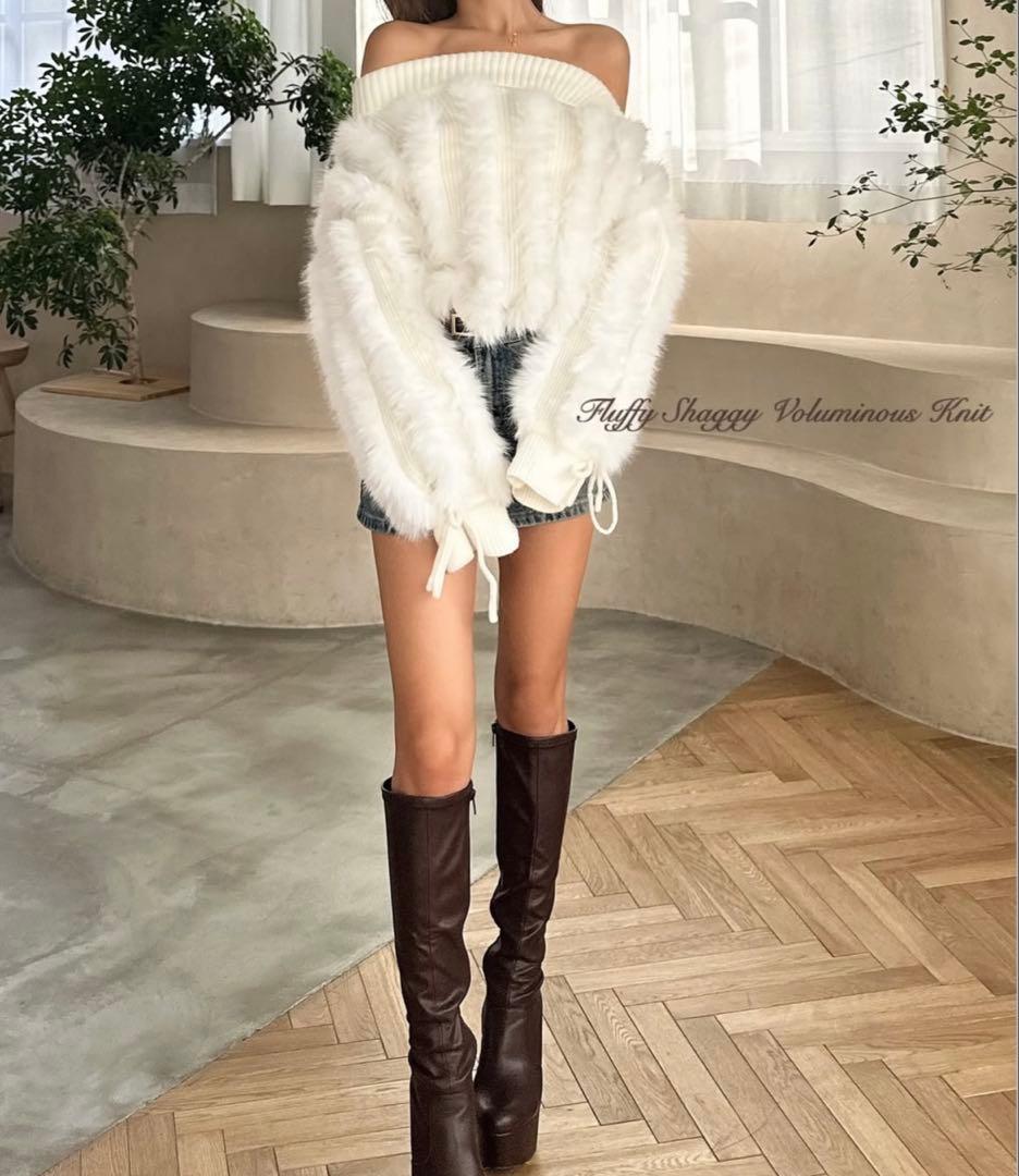 【今季完売】GIENGE Fluffy Shaggy Knit