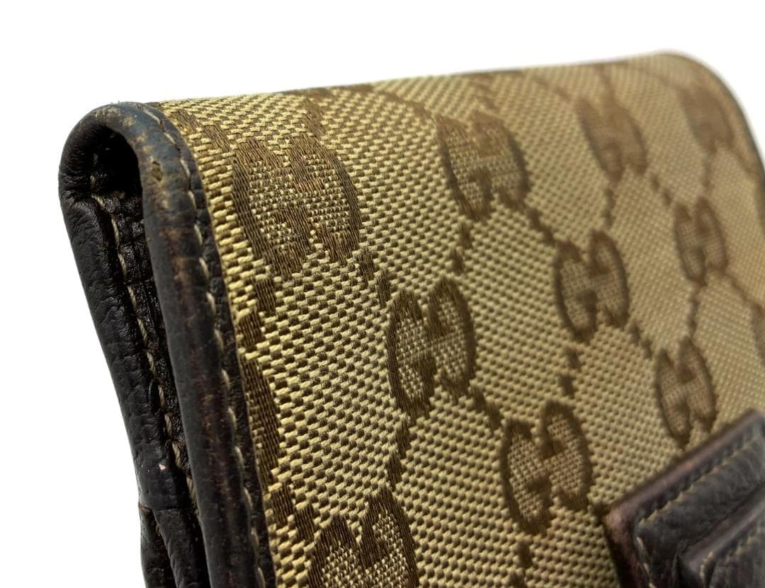 GUCCI グッチ 二つ折り財布 GGキャンバス レザー 1411411