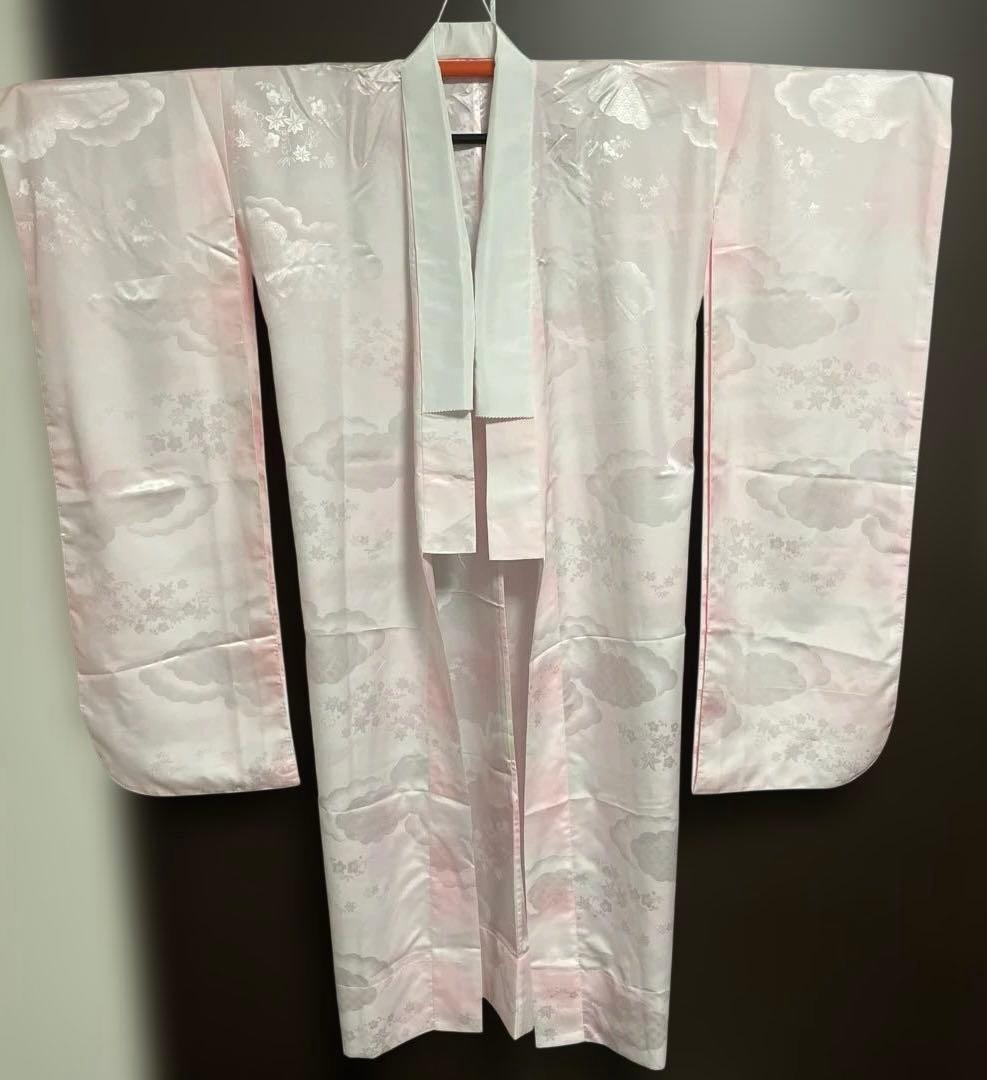 振袖フルセット　赤紫　桜　正絹　トールサイズ　商品説明必読！