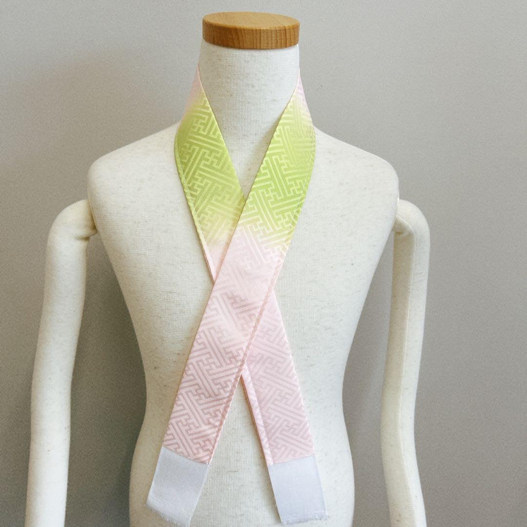 セット七五三7歳女の子長着＆簡単半衿＆袋帯＆草履＆バッグ＆小物オレンジ地蝶ちりめ