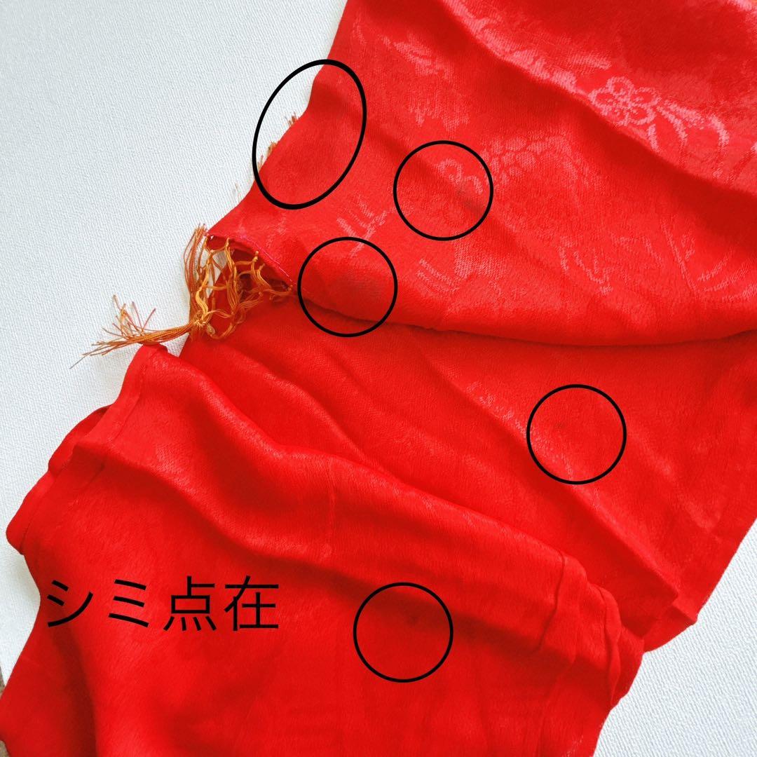 セット七五三7歳女の子長着＆簡単半衿＆袋帯＆草履＆バッグ＆小物オレンジ地蝶ちりめ