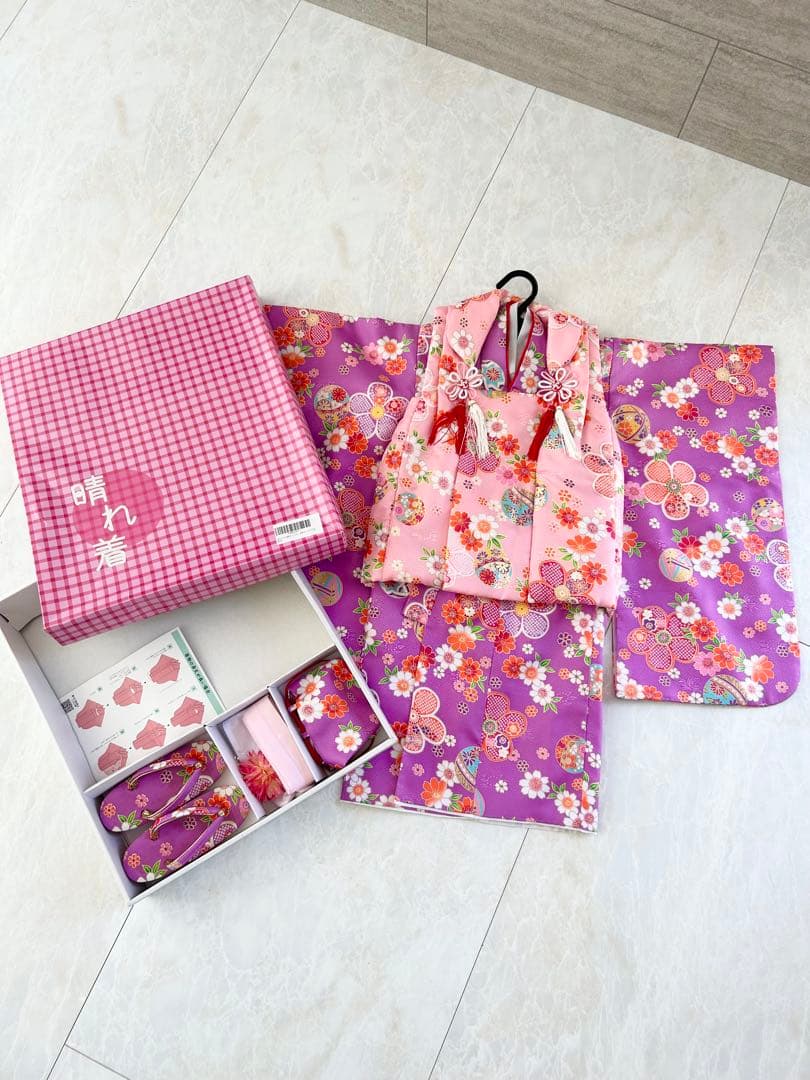 【七五三】女の子用着物 小物•草履付きセット