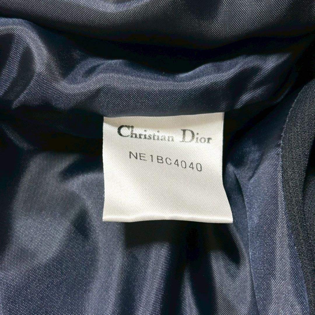 ★美品★マドモアゼルディオール　ワンピース　M ボタン　襟　ネイビー ドレス