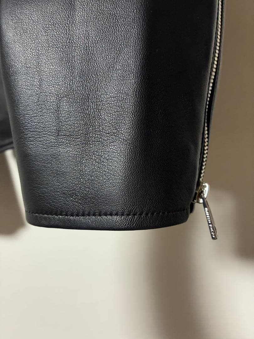 UNITED TOKYO ブラック ラムレザーダブルライダース 4