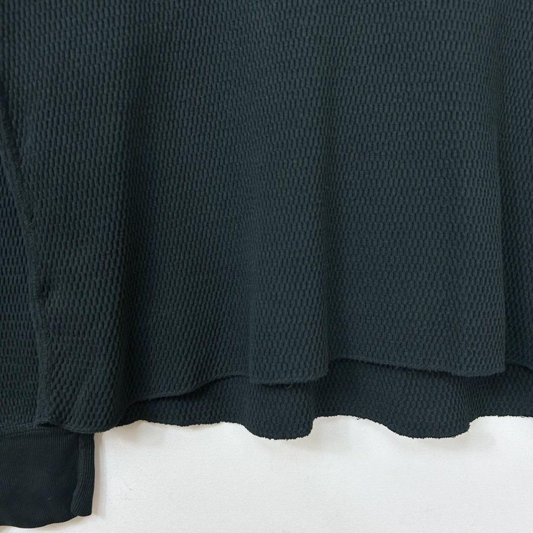 80s 米軍 コットン ブラック サーマル ミリタリー アンダーシャツ S129
