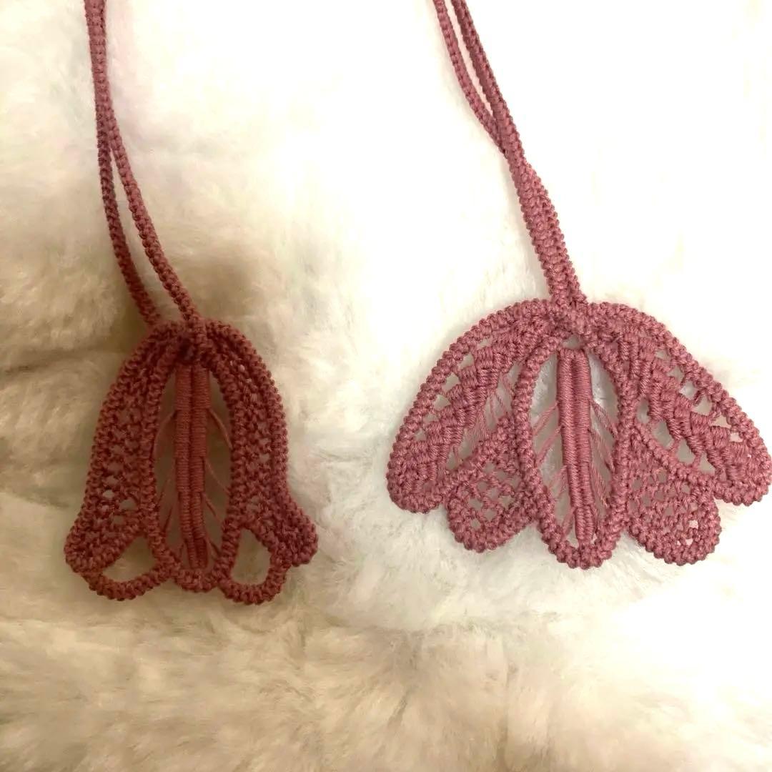 【新品未使用】 ハンドメイドハン　ネックレス　手づくり　花