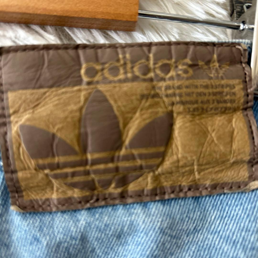 adidas ラインストーン⭐️Lサイズ ❣️ デザイン フレアデニムパンツ