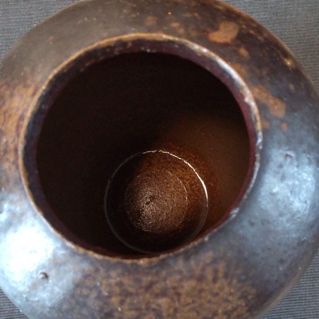 黒備前　花器　50　備前焼