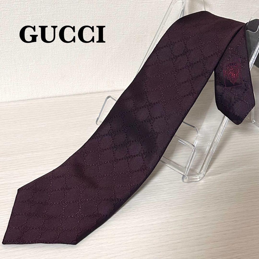 人気✨GUCCI グッチ イタリア製 GG柄 ネクタイ シルク