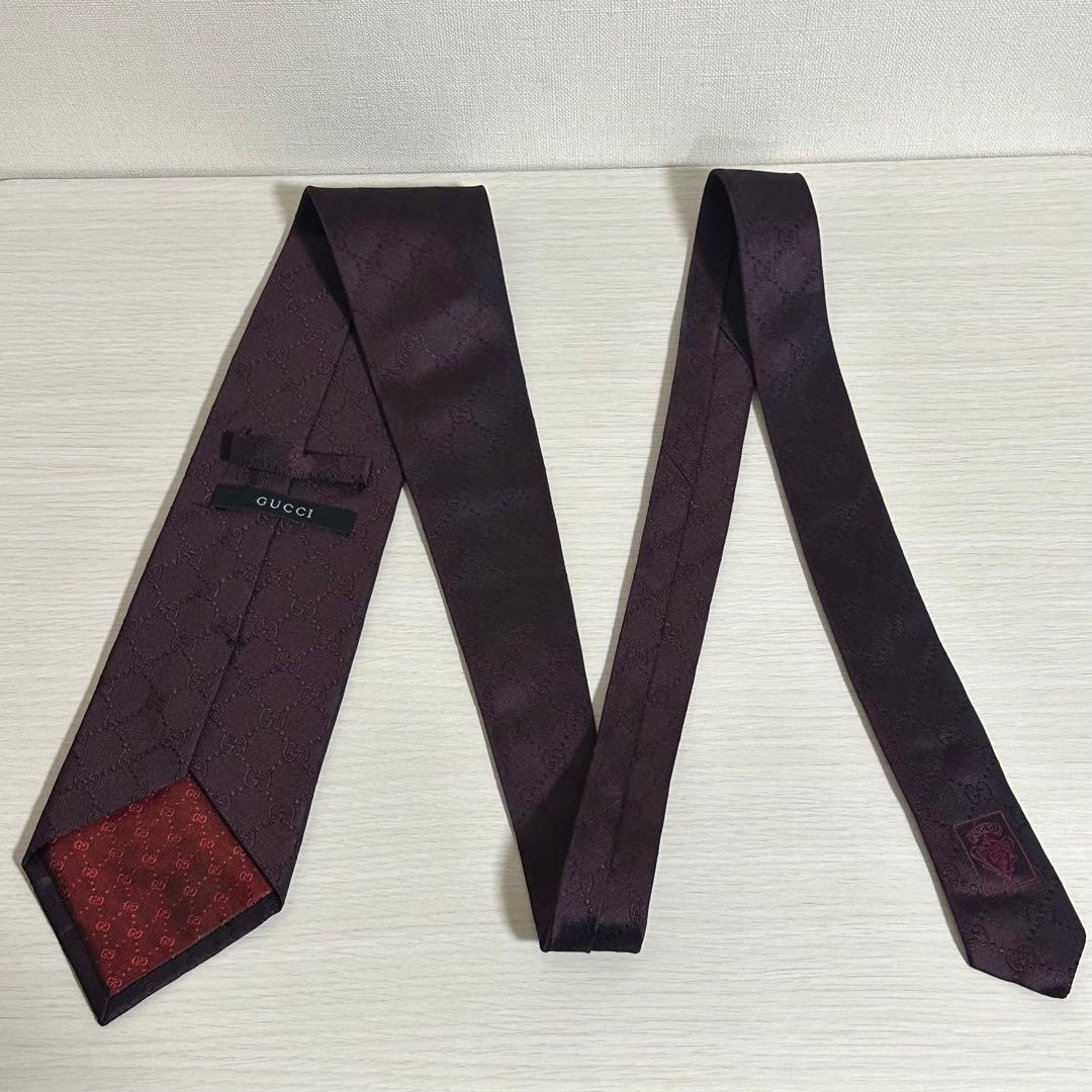 人気✨GUCCI グッチ イタリア製 GG柄 ネクタイ シルク