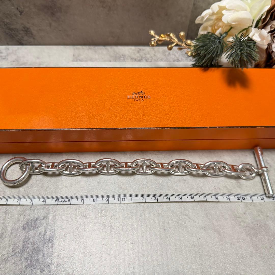 エルメス シェーヌダンクル 925 TGM 12コマ ブレスレット 箱付き