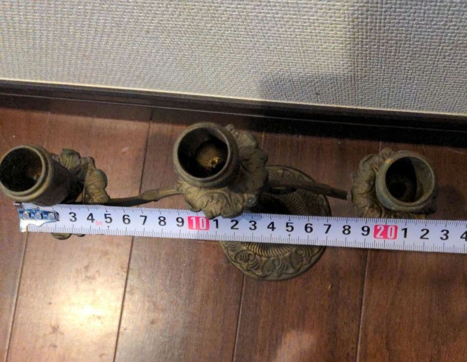3灯式　フランスキャンドルホルダー　アンティークキャンドルスタンド　　 真鍮