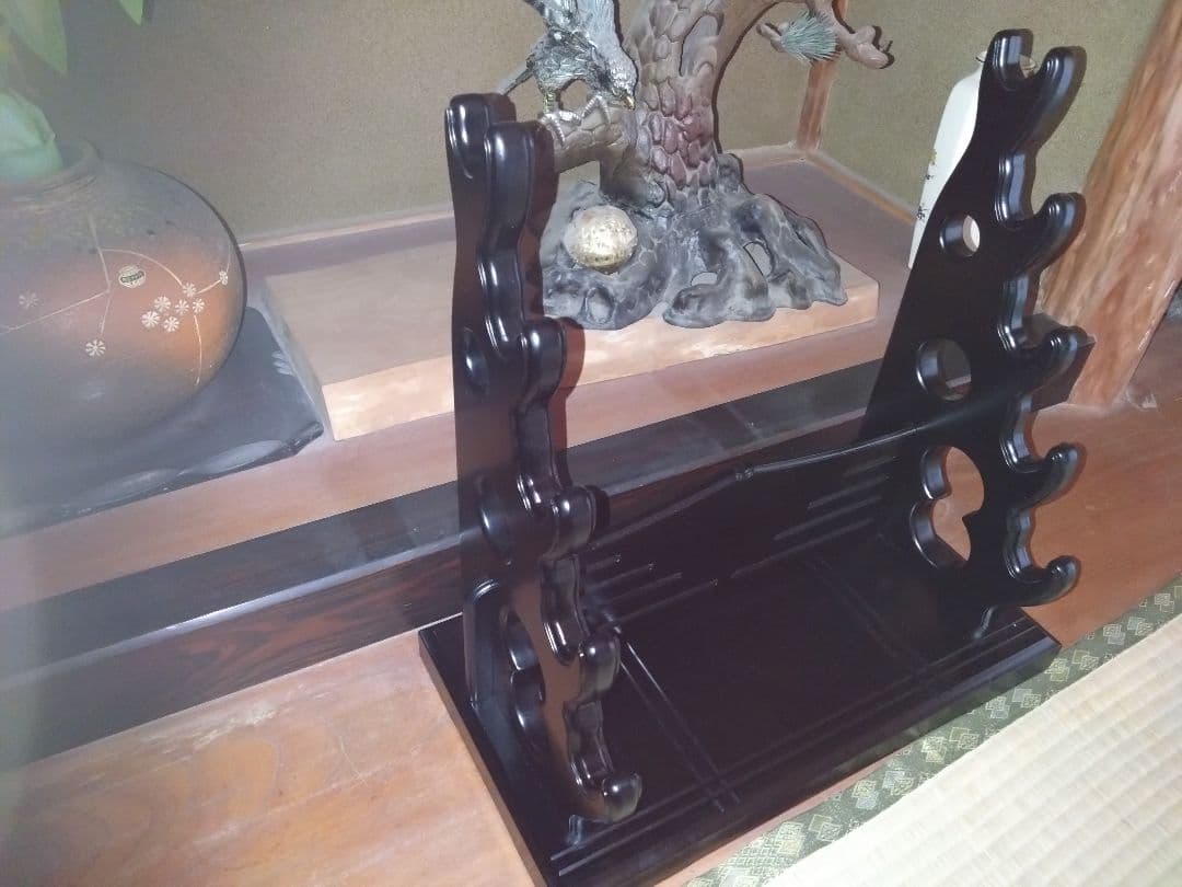 刀掛台5段掛け 刀掛 木製 刀置き