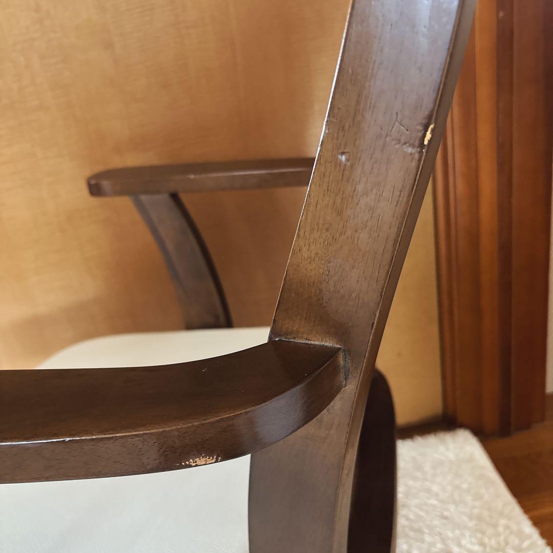 美品】ダイニングチェア アームチェア 木製 ウッド チェア 椅子 回転 イス