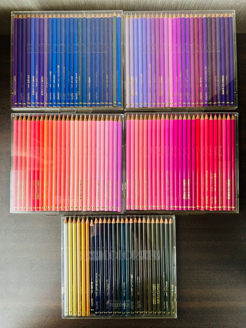 Mamamiak　色鉛筆セット　500色　収納棚付き