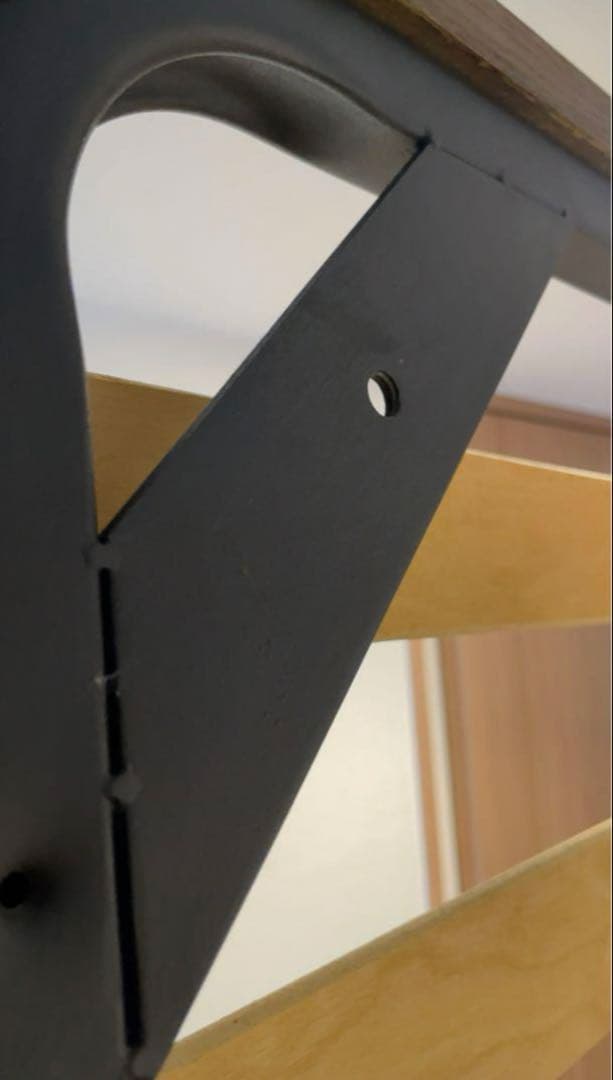 【引渡の場合8,000円】無印良品ダークブラウンダブルベッドフレーム脚付き