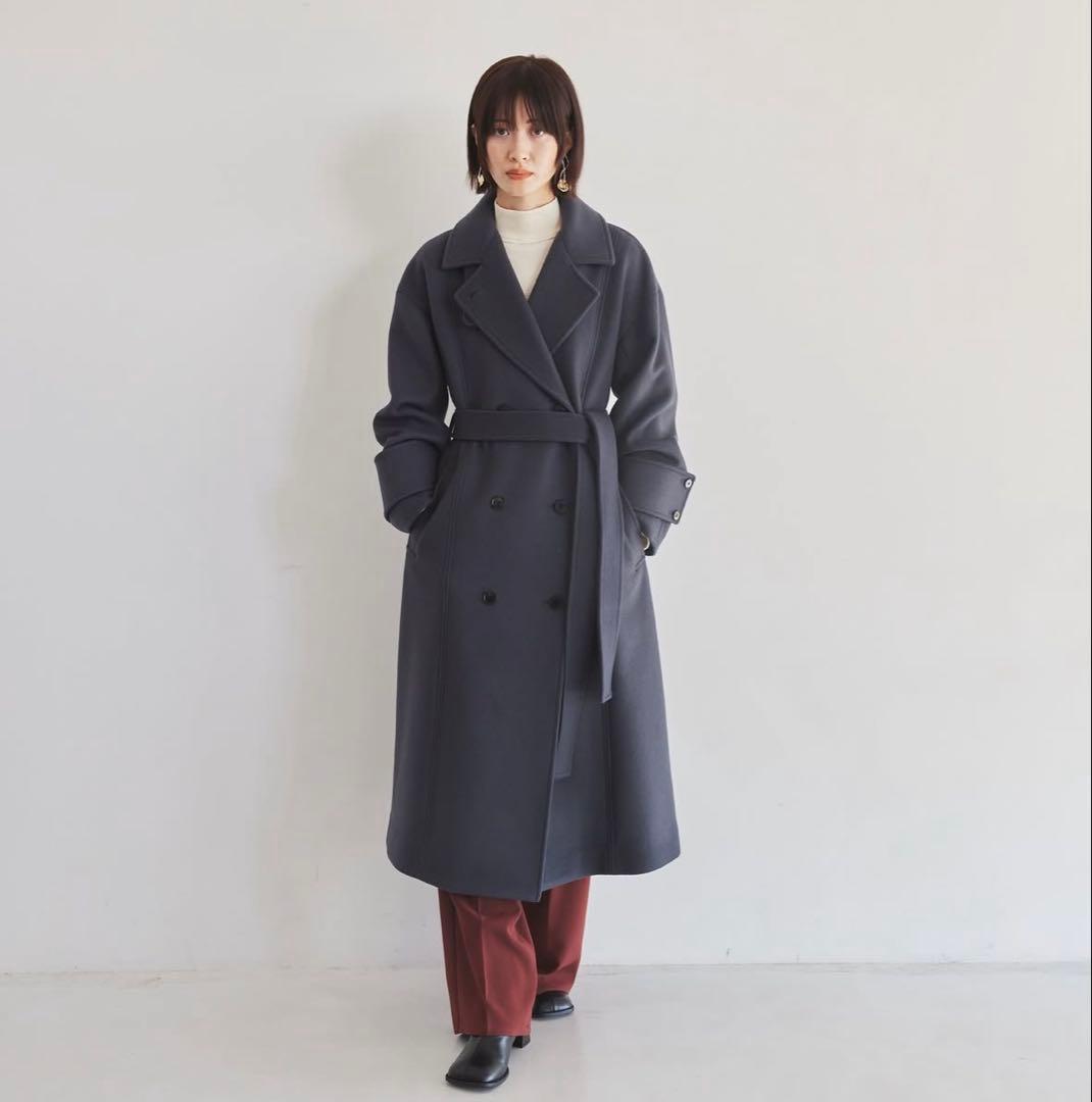 タグ付き未使用　ユナイテッドトウキョウ　コントラススリーブビッグカラーコート