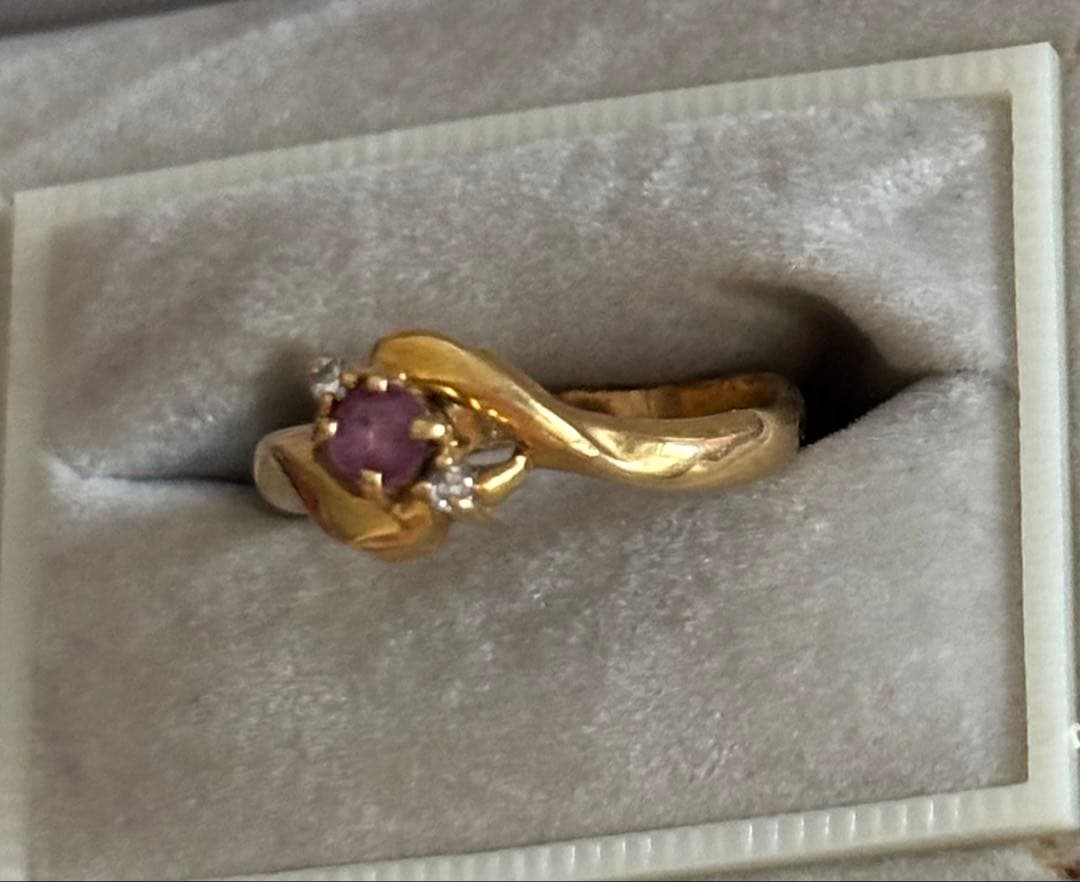 ルビーダイヤ18Kリング　指輪
