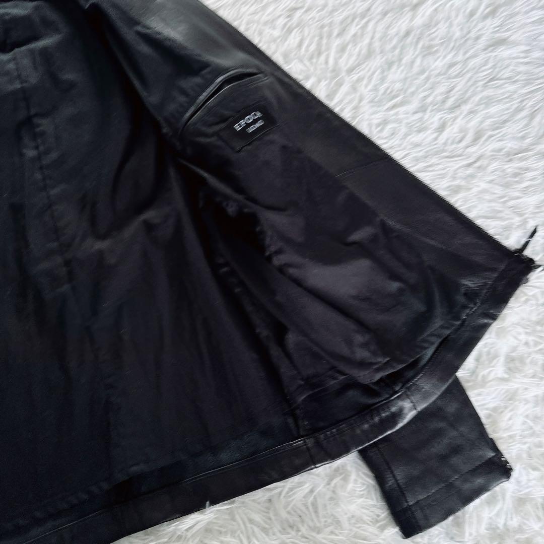 【EPOCA UOMO】シングルライダース 羊革 ブラック 46サイズ
