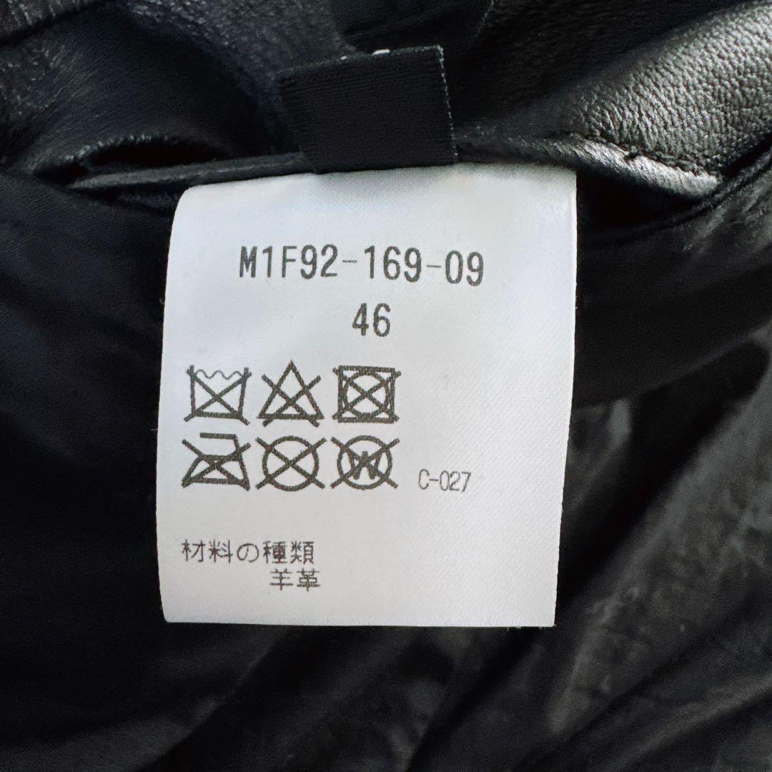 【EPOCA UOMO】シングルライダース 羊革 ブラック 46サイズ