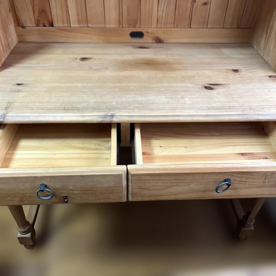 カントリー調　天然木　学習机 引き取り希望2/12まで　購入前にコメント下さい！