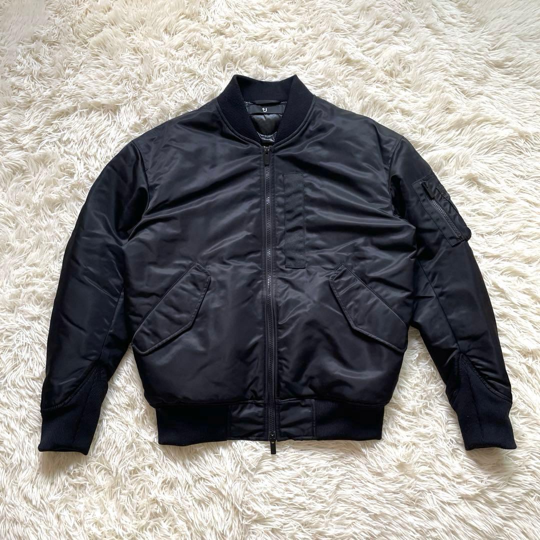 美品 UNIQLO +J MA-1 フライトジャケット ダウン ブラック S