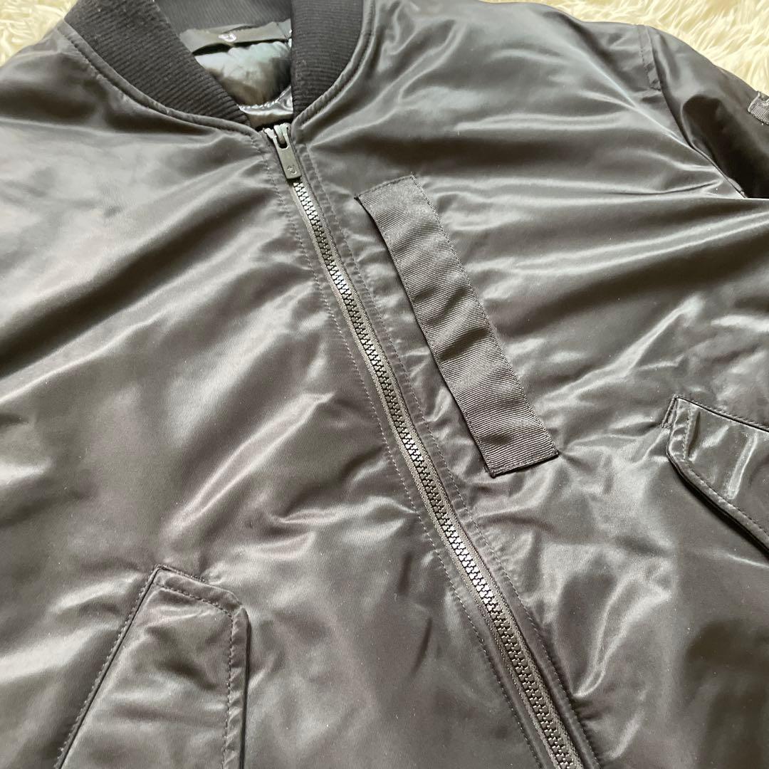 美品 UNIQLO +J MA-1 フライトジャケット ダウン ブラック S