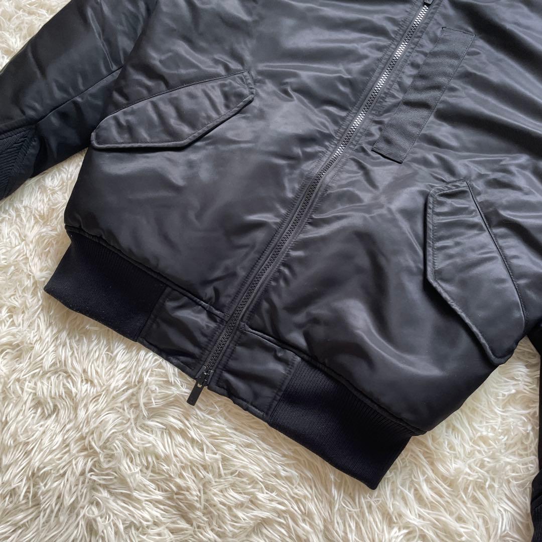 美品 UNIQLO +J MA-1 フライトジャケット ダウン ブラック S